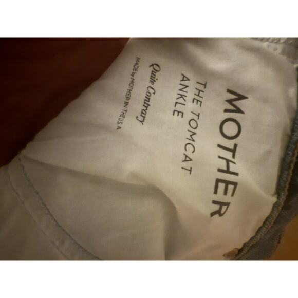 Mother Superior Tomcat Jeans Quite Contrary Button Fly Distressed Stretch USA 24 - Picture 2 of 3